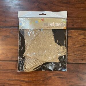 The Paper Studio Burlap Pennant Banner New in Package Mixed Media Craft Supplies